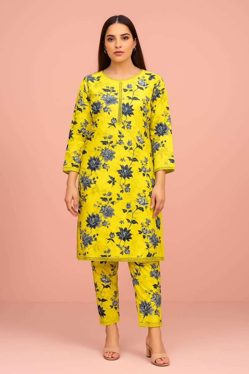 2 PC | Cotton | Digital Print | Unstitched Suit
