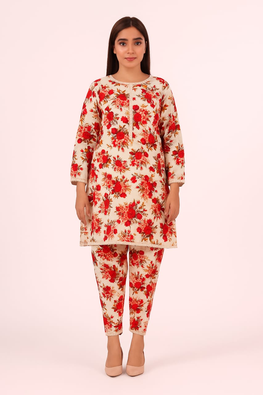 2 PC | Cotton | Digital Print | Unstitched Suit