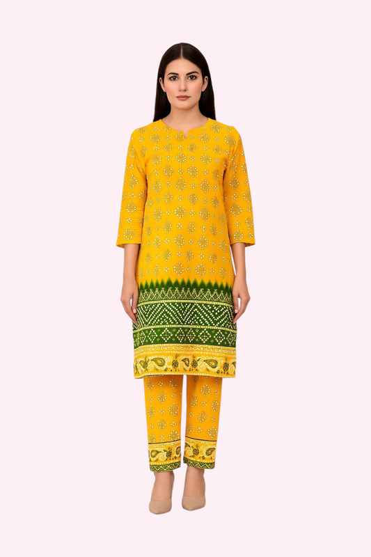 2 PC | Cotton | Digital Print | Unstitched Suit