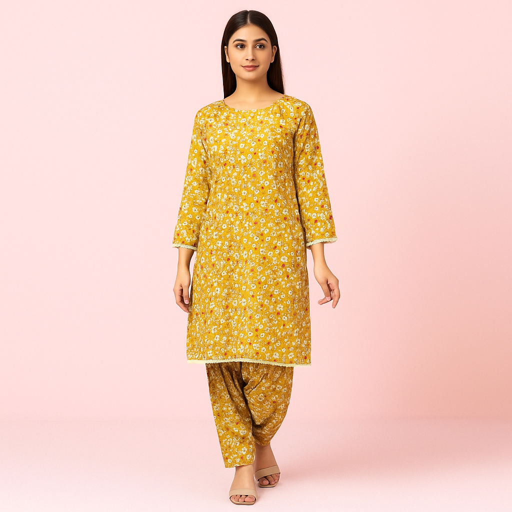 2 PC | Cotton | Digital Print | Unstitched Suit