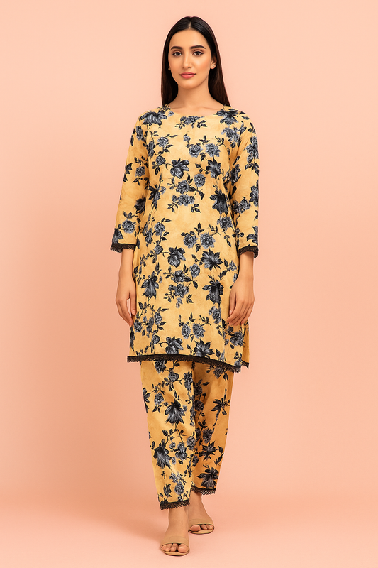 2 PC | Cotton | Digital Print | Unstitched Suit