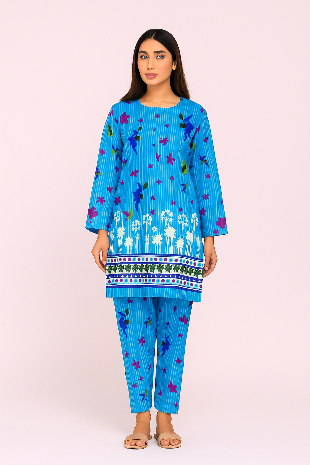 2 PC | Cotton | Digital Print | Unstitched Suit