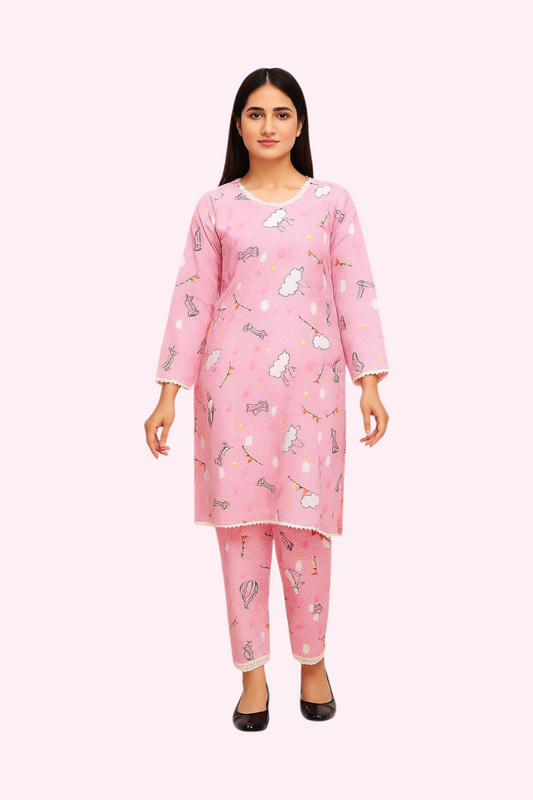 2 PC | Cotton | Digital Print | Unstitched Suit
