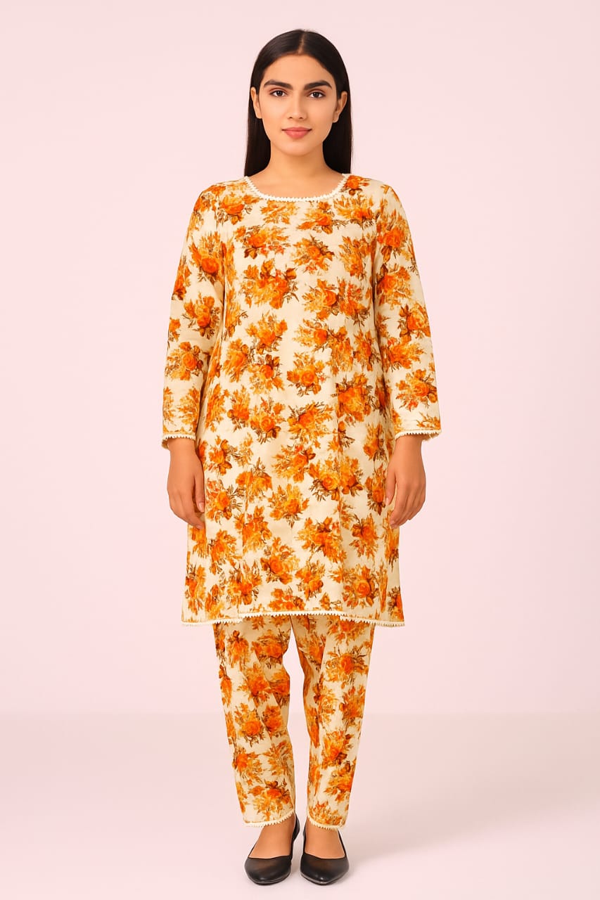 2 PC | Cotton | Digital Print | Unstitched Suit