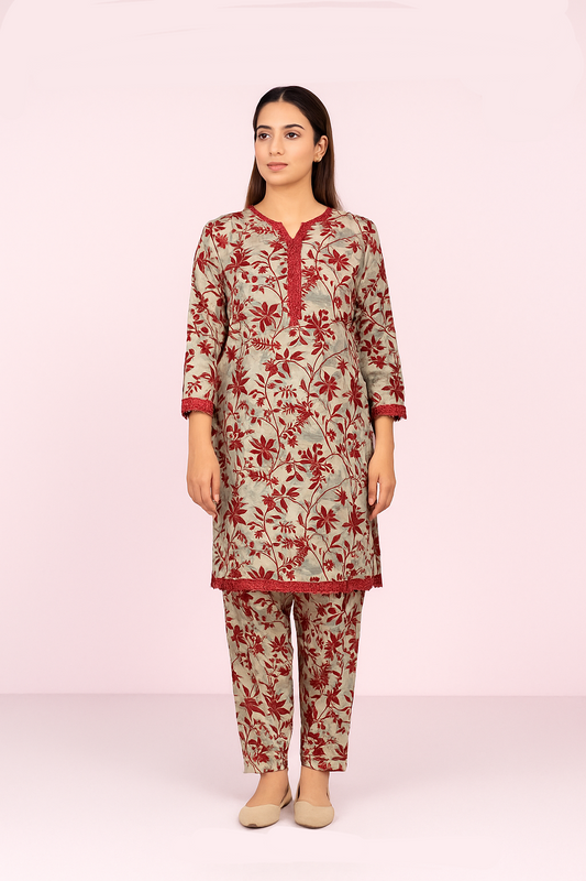 2 PC | Cotton | Digital Print | Unstitched Suit