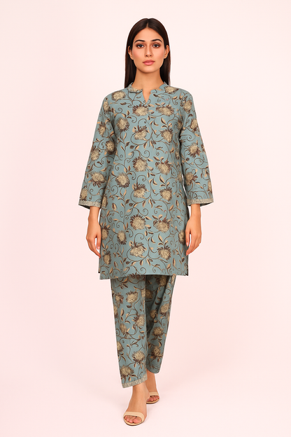 2 PC | Cotton | Digital Print | Unstitched Suit
